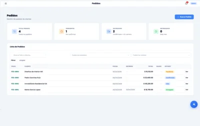 Compras y recepciones de mercancía a proveedores en mueblería